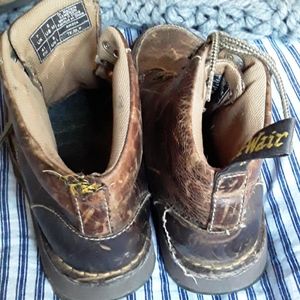 Dr martin distressed work boots, dark bron/ light